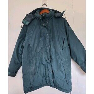 Eastern Mountain Sports Coat Womens L Green Goose Down Jacket Winter EMS